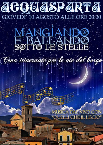 Mangiando e ballando sotto le stelle