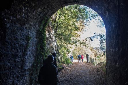 Per le galleria della ex-ferrovia Spoleto Norcia