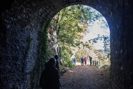 Per le gallerie della ex-ferrovia Spoleto Norcia