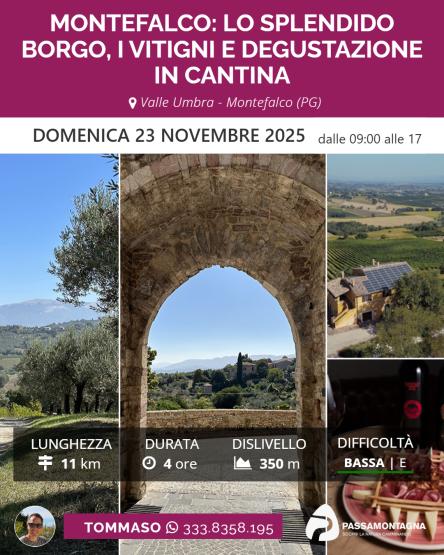 Montefalco: lo splendido borgo, i vitigni e degustazione in cantina