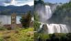 La cascata delle Marmore ed il lago di Piediluco